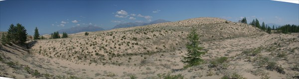Одна из первых панорам Чарских Песков